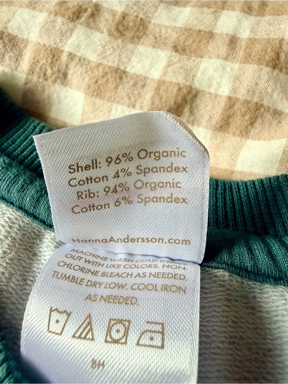 Hanna Andersson Green Set with Dark Tree Print